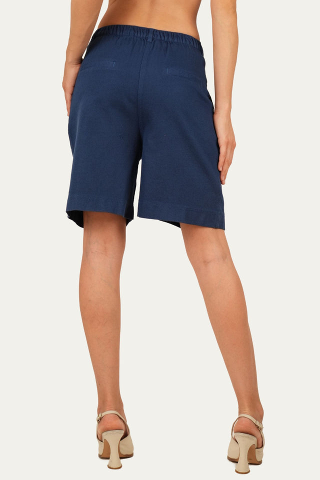 Bermuda in Cotone slegato - Blu