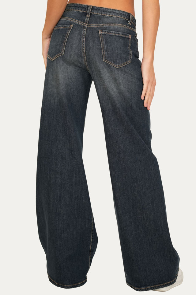 Jeans palazzo DEA tessuto Comfort - Denim Thè