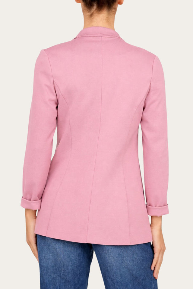 Giacca punto Milano JOLIE in cotone - Rosa