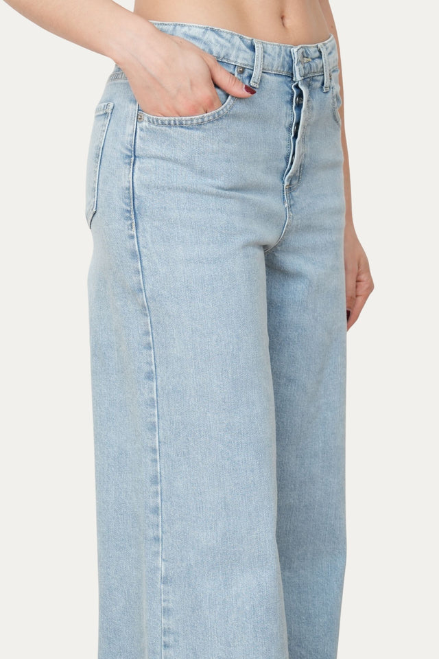 Jeans palazzo DEA tessuto Comfort - Light Wash