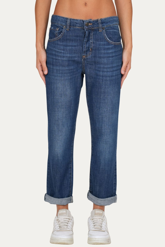 Jeans boyfriend SAMMY tessuto slegato Soft - Denim Blu