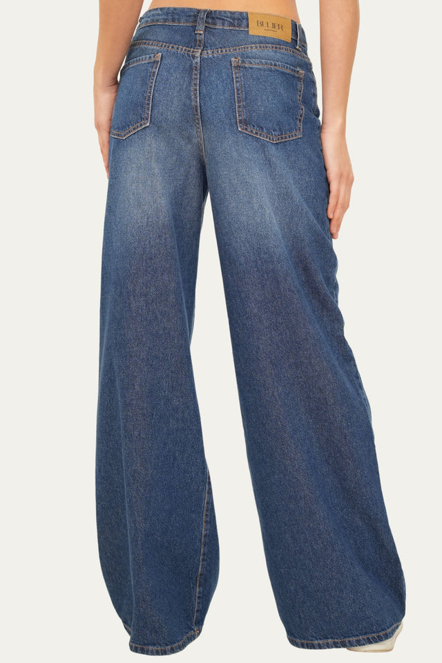 Jeans palazzo DEA tessuto slegato - Denim Blu