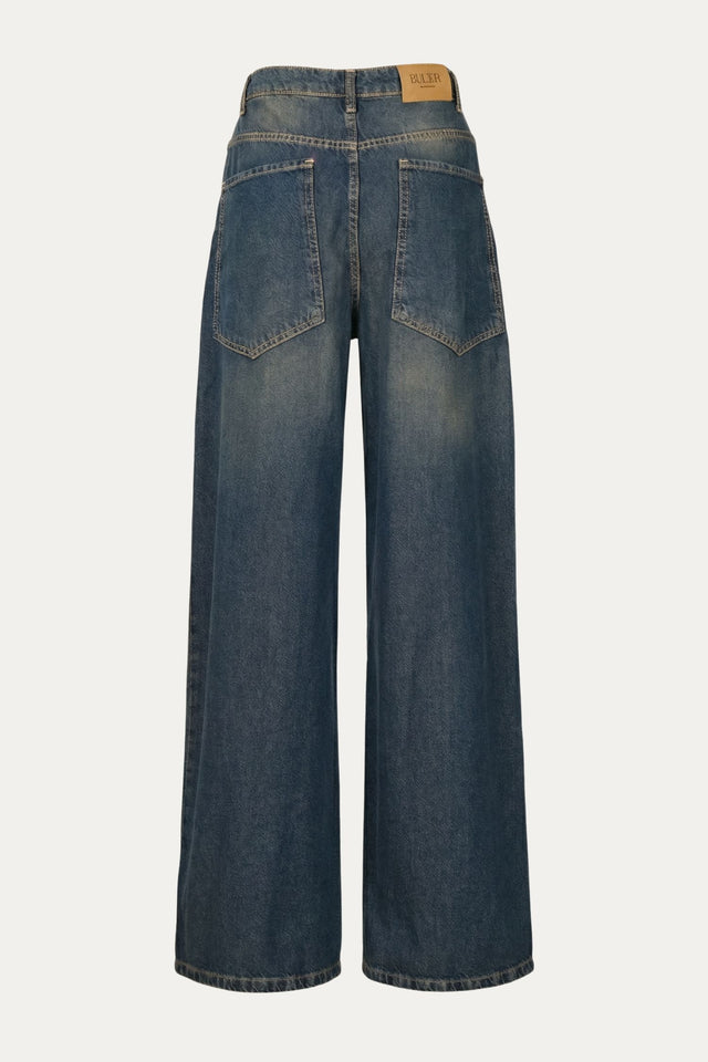 Jeans wide leg ISA in tessuto slegato - Denim Thè