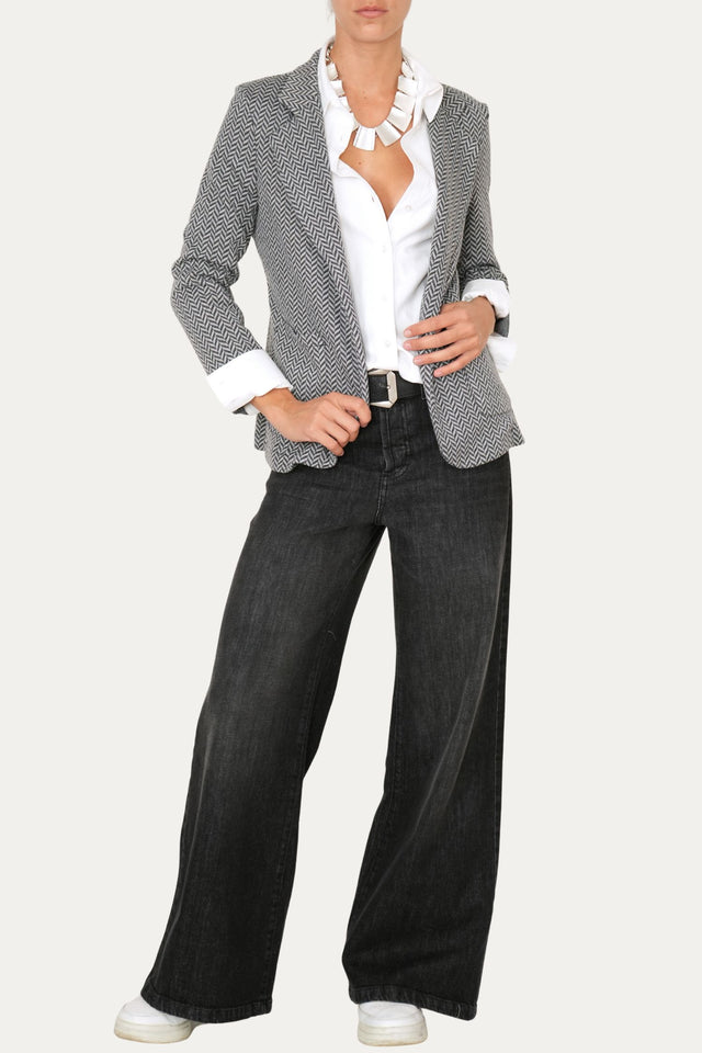 Jeans palazzo DEA tessuto Comfort - Denim Nero