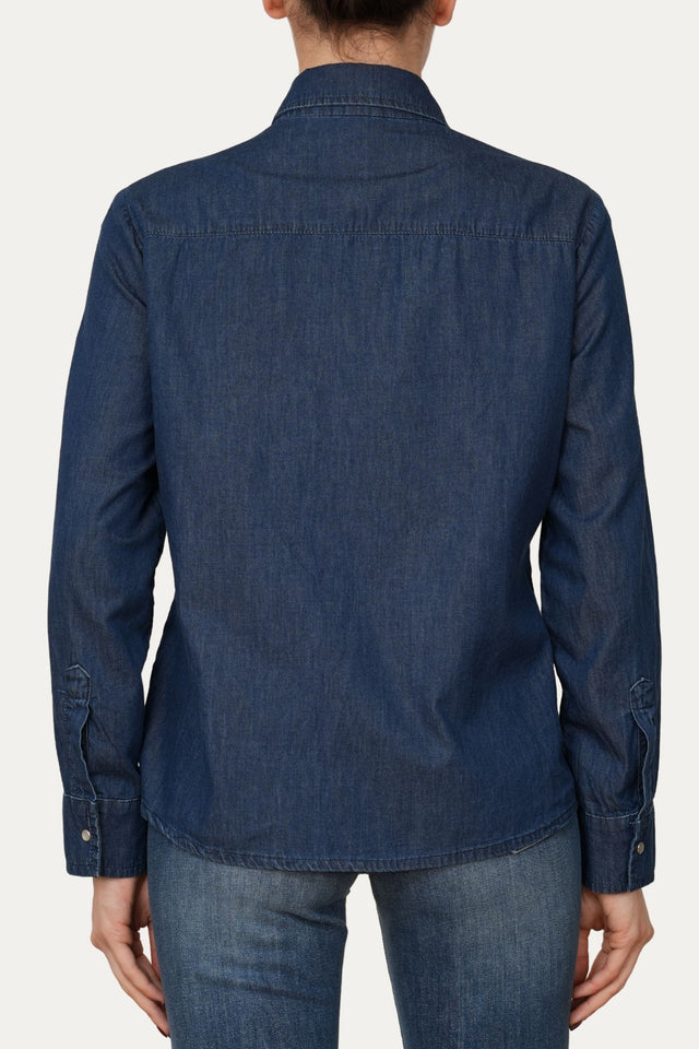 Camicia in chambray - Dark Wash