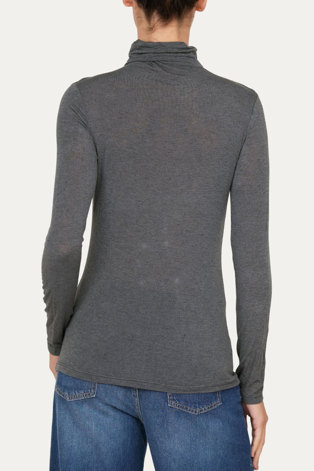 Maglia cachemirina dolcevita - Antracite Mélange