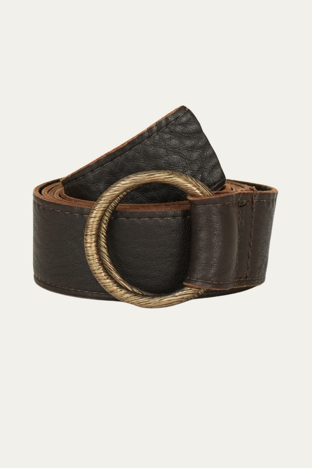 Bulier-Double ring belt - dark brown