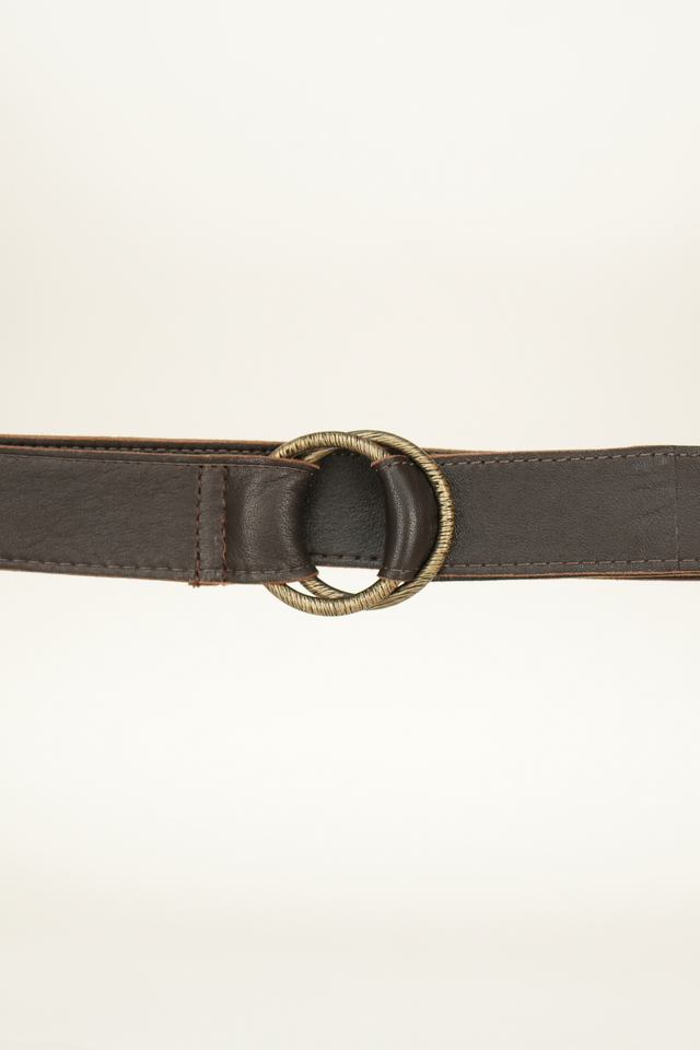 Bulier-Cinturón con doble anilla - marrón oscuro