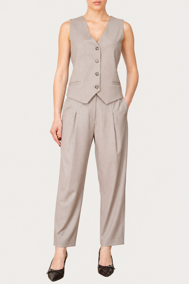 Pantalone sigaretta sartoriale - Greige