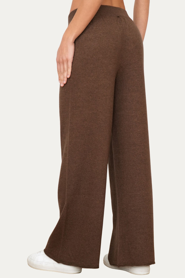 Pantalone palazzo misto cashmere - Castoro