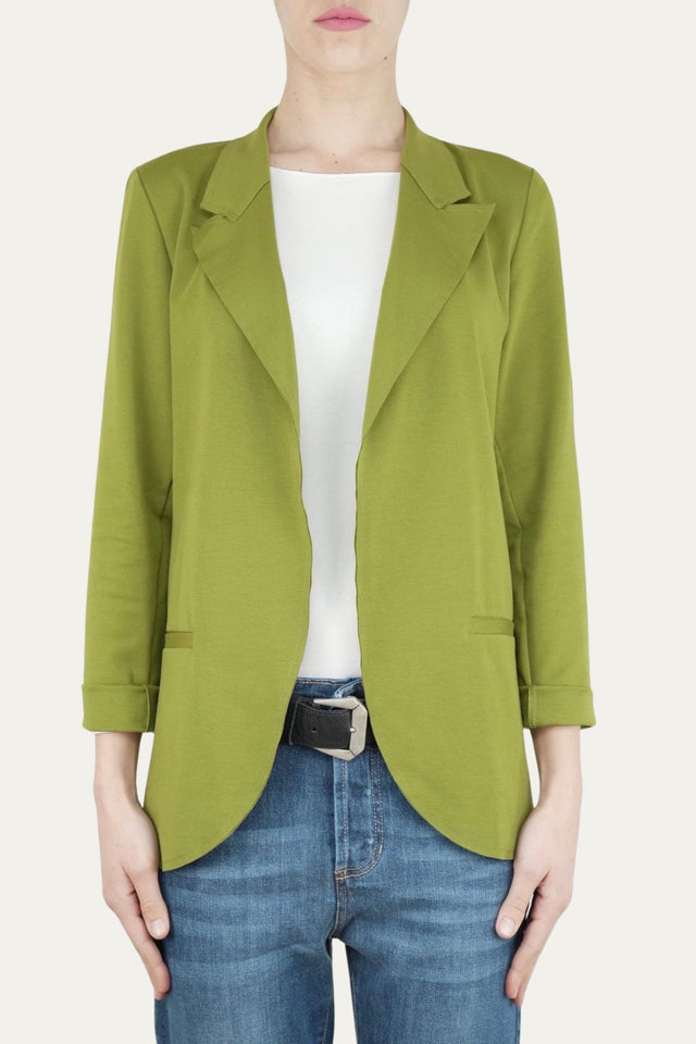 Giacca punto Milano JOLIE leggera - Verde oliva