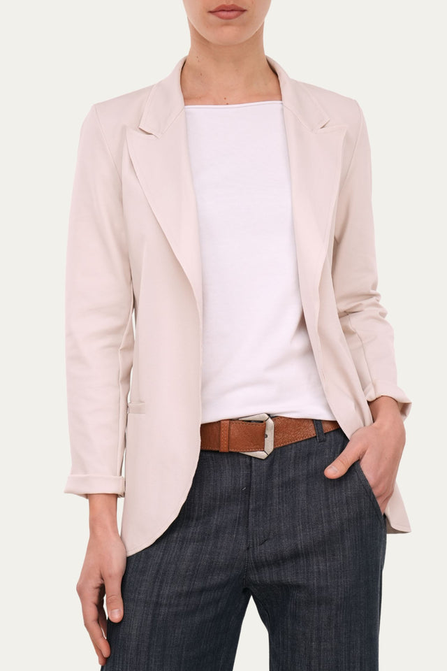 Giacca punto Milano JOLIE leggera - Ecru