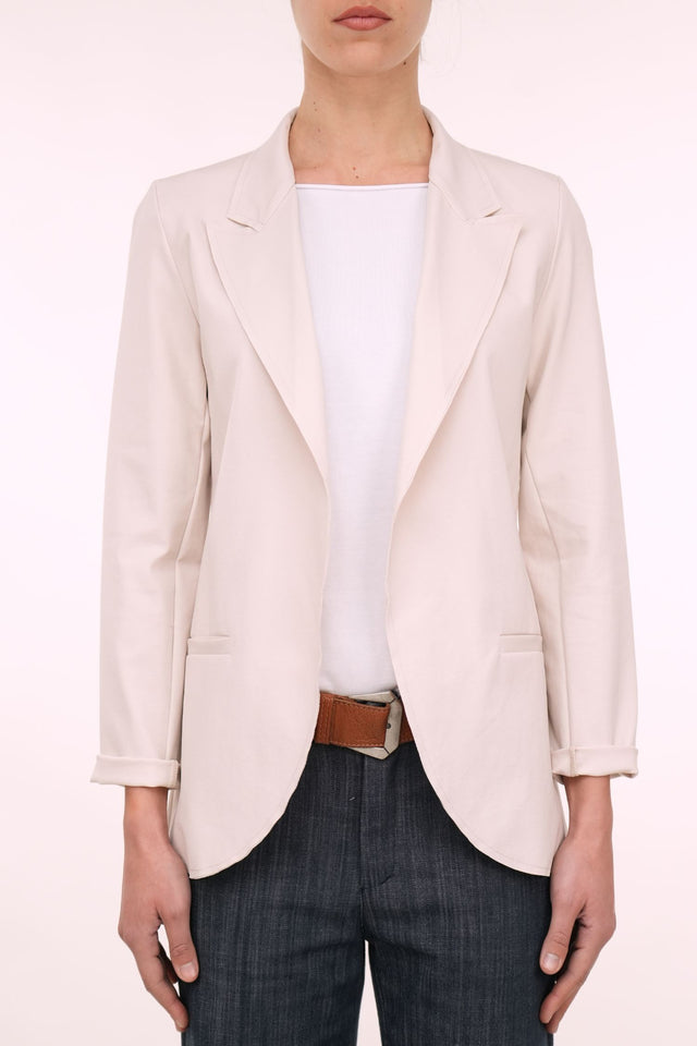 Giacca punto Milano JOLIE leggera - Ecru