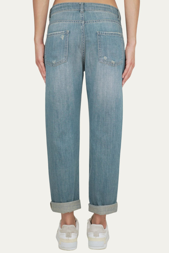 Jeans boyfriend SAMMY tessuto slegato Soft - Denim Thè Chiaro