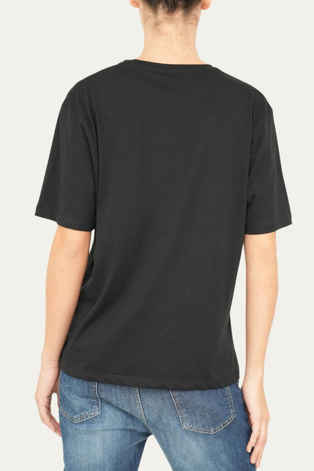 T-shirt girocollo - Nero