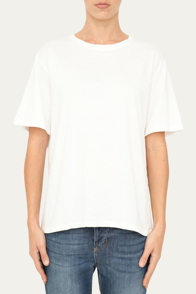 T-shirt girocollo - Panna