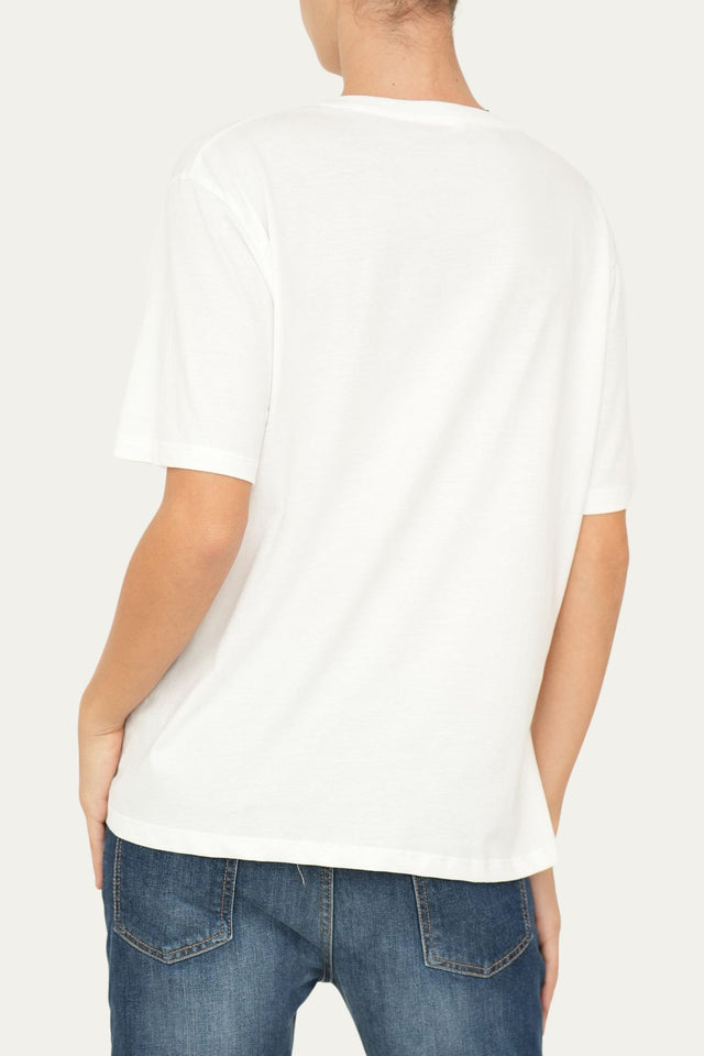 T-shirt girocollo - Panna