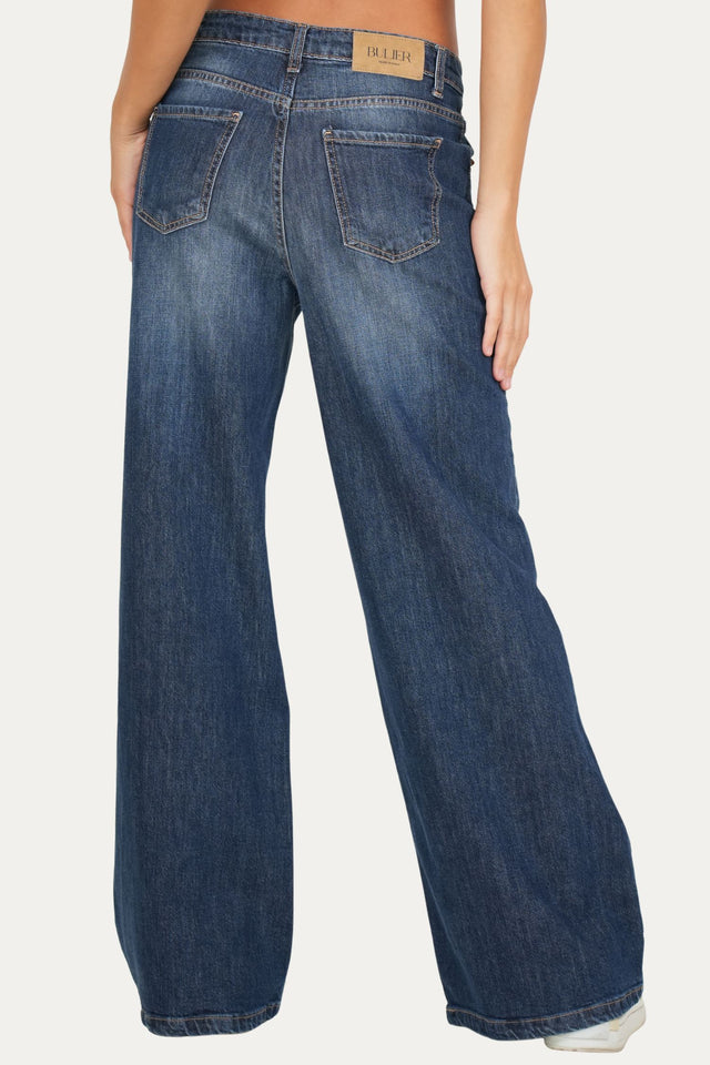 Jeans palazzo DEA tessuto Comfort - Denim Blu