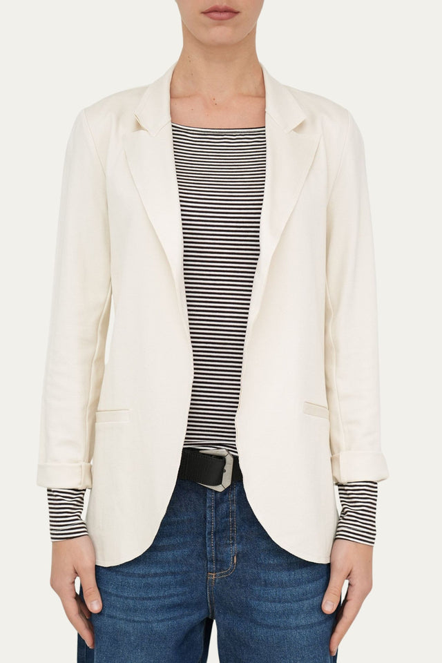 Giacca punto Milano JOLIE spigata - Panna