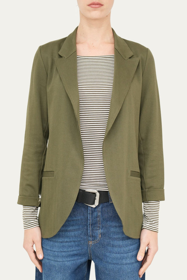 Giacca punto Milano JOLIE spigata - Verde Militare