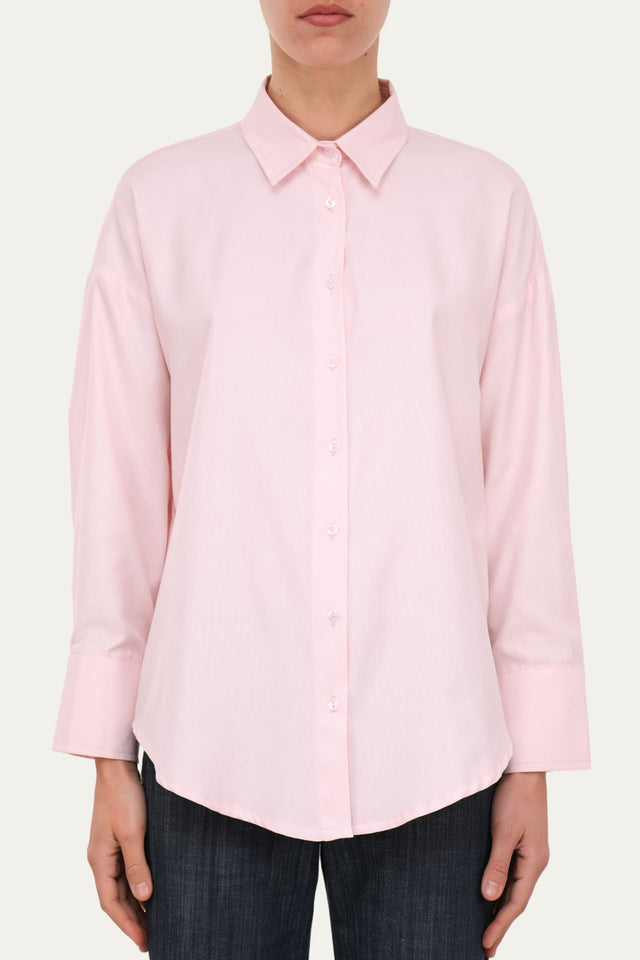 Camicia Oxford oversized - Rosa
