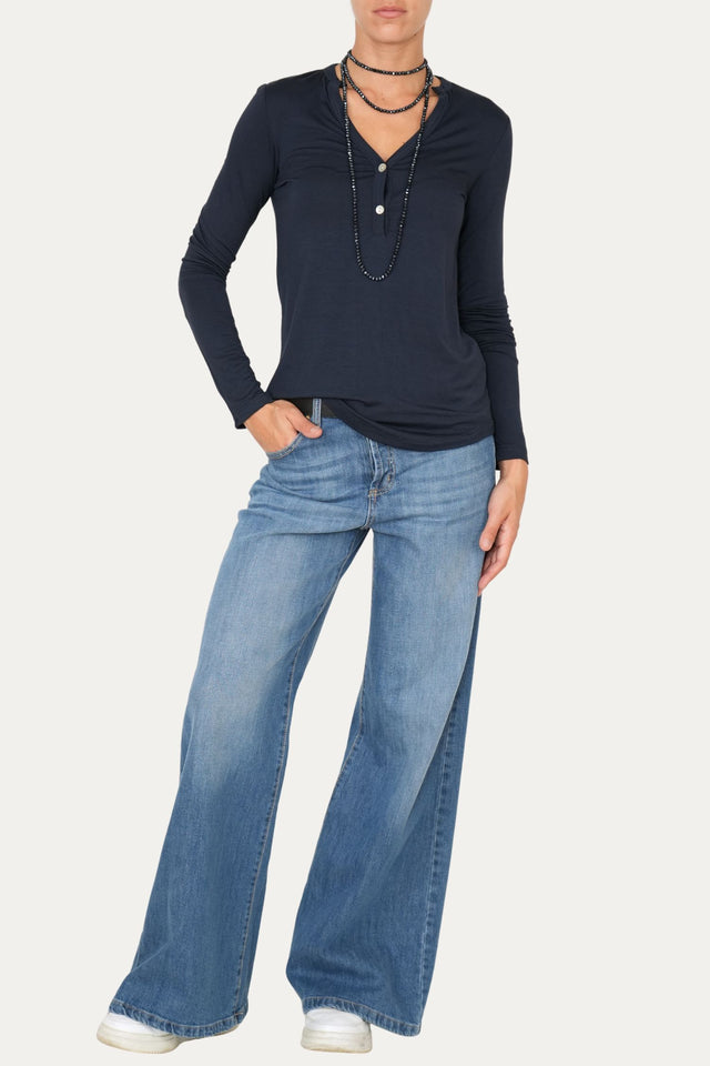 Blusa CHERI - Blu notte