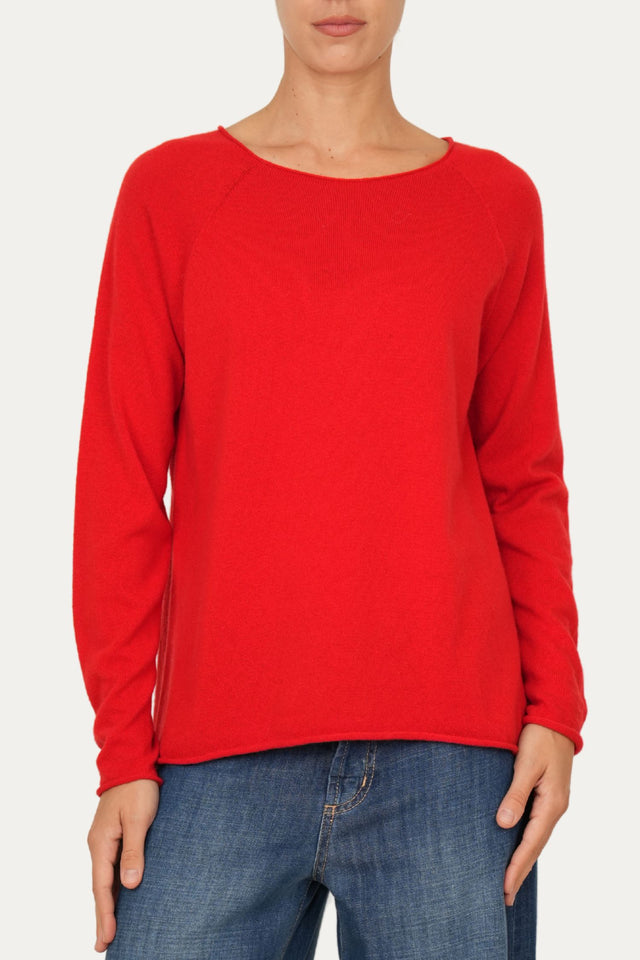 Maglia BASIC misto cashmere - Rosso