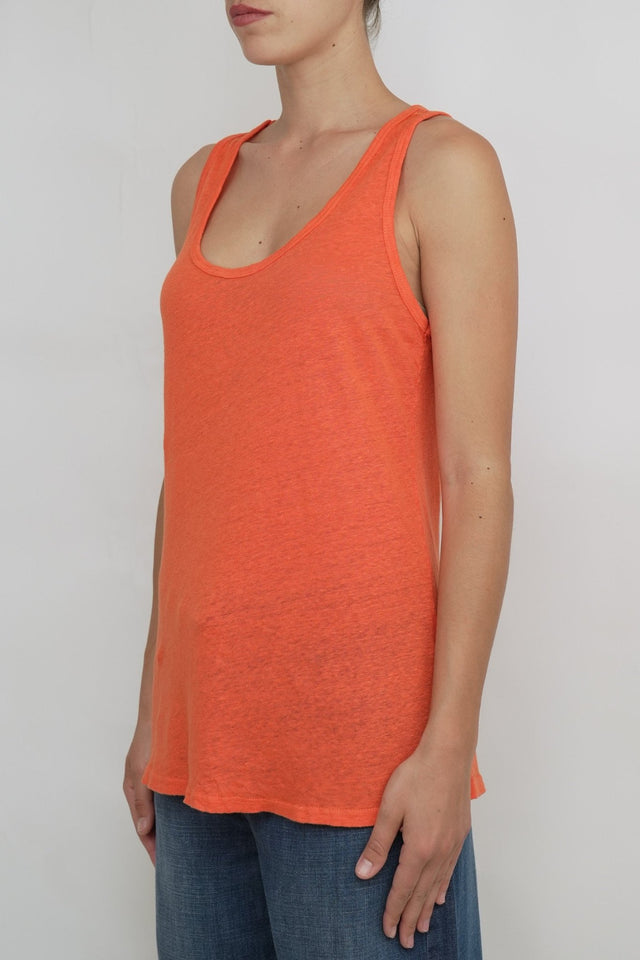 Bulier-Canotta lino - Arancione - Elisa Paglia