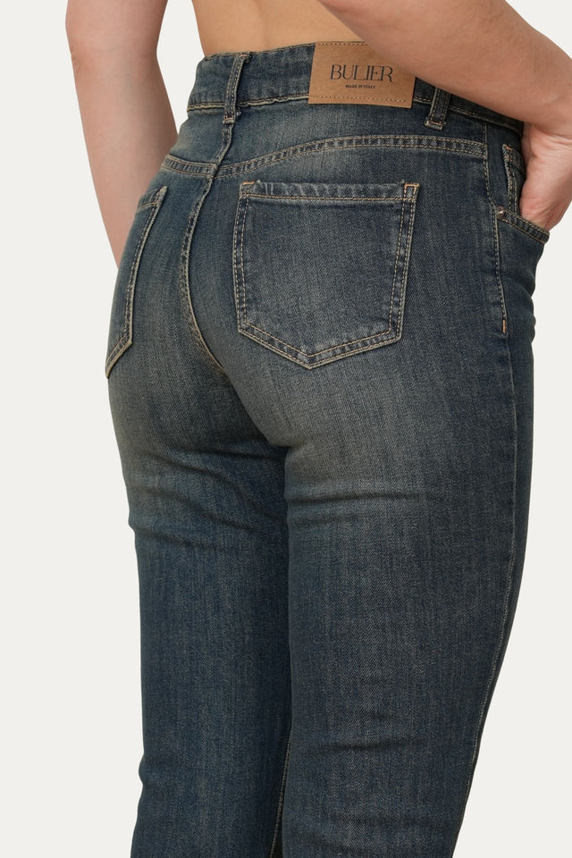 Jeans a zampa JANE in tessuto comfort - Denim Thè