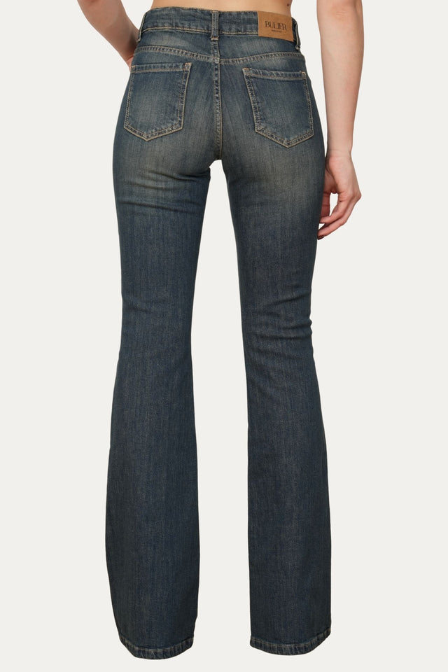 Jeans a zampa JANE in tessuto comfort - Denim Thè