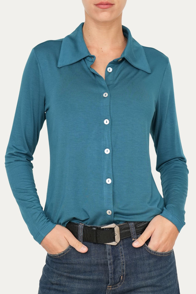 Camicia Jersey di Viscosa MILLY - Ottanio