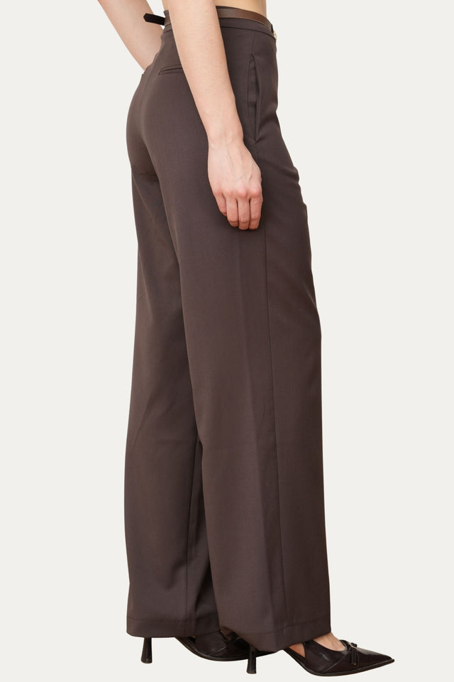 Pantalone palazzo sartoriale - Moro