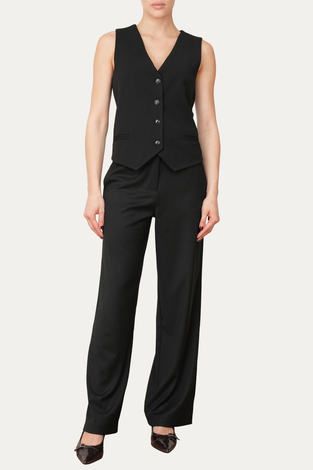 Pantalone palazzo sartoriale - Nero