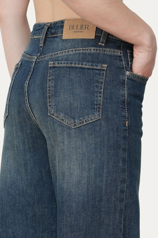 Jeans palazzo DEA tessuto Comfort - Denim Thè
