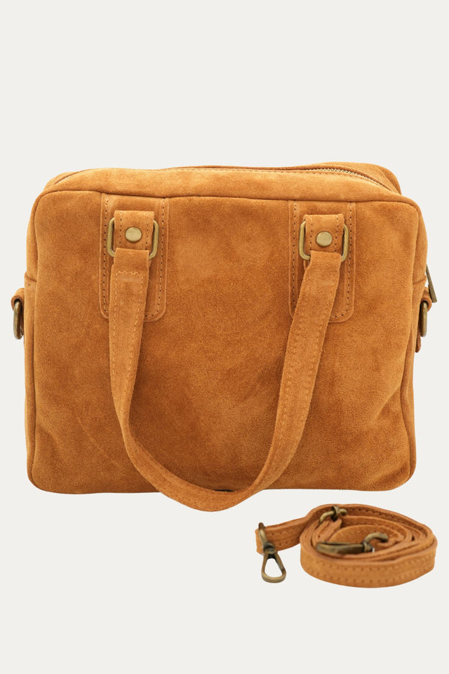 Borsa in camoscio GILDA - Cuoio