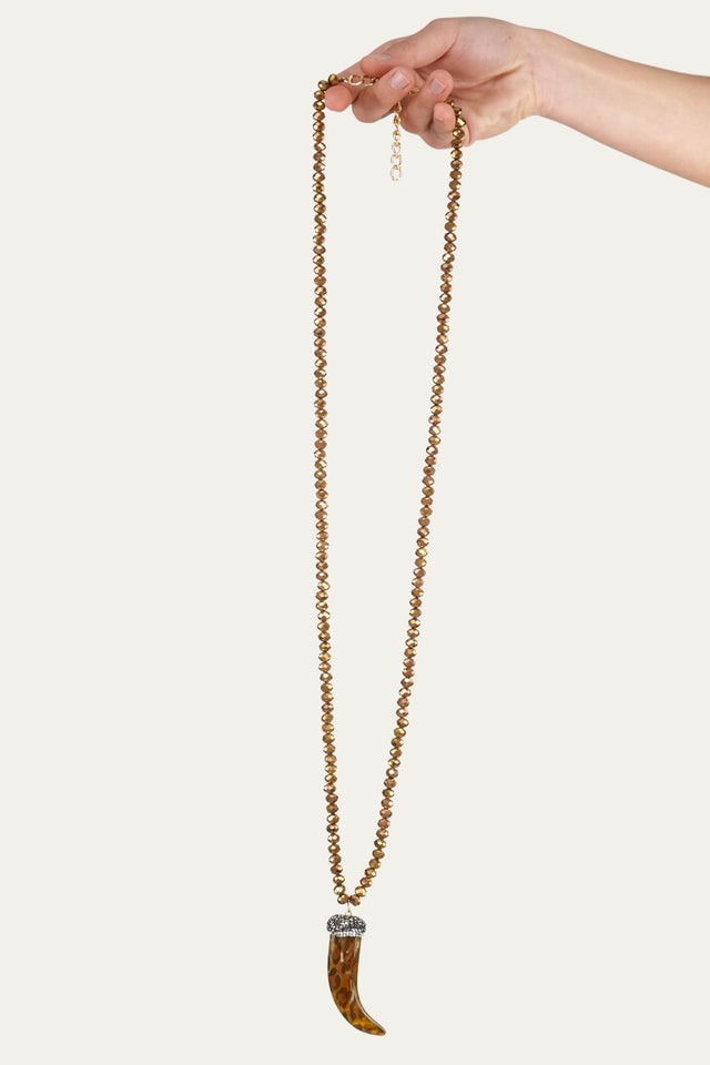 Collana cornetto - Tabacco