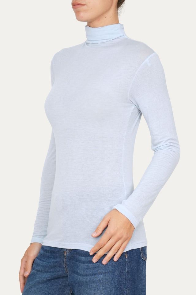 Maglia cachemirina dolcevita - Cielo