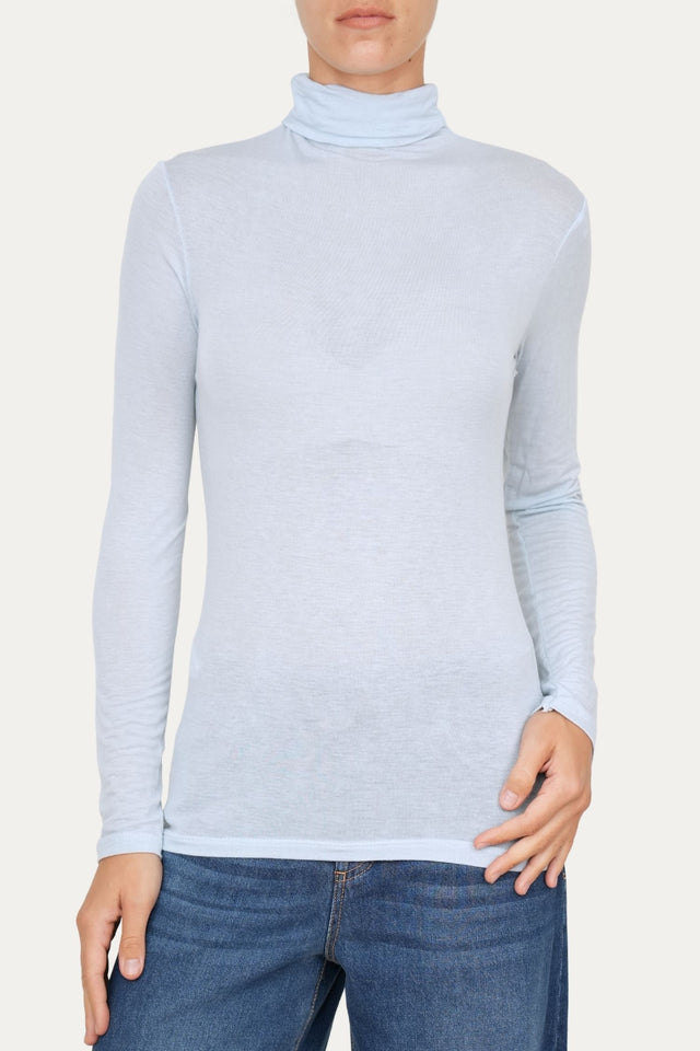 Maglia cachemirina dolcevita - Cielo
