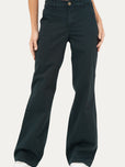 Pantalone palazzo LIA cotone gabardina - Blu