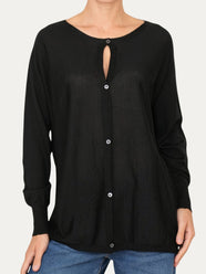 Cardigan con bottoni in lana merino Zegna Baruffa - Nero