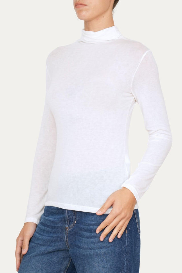 Maglia cachemirina dolcevita - Panna