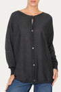 Cardigan con bottoni in lana merino Zegna Baruffa - Antracite
