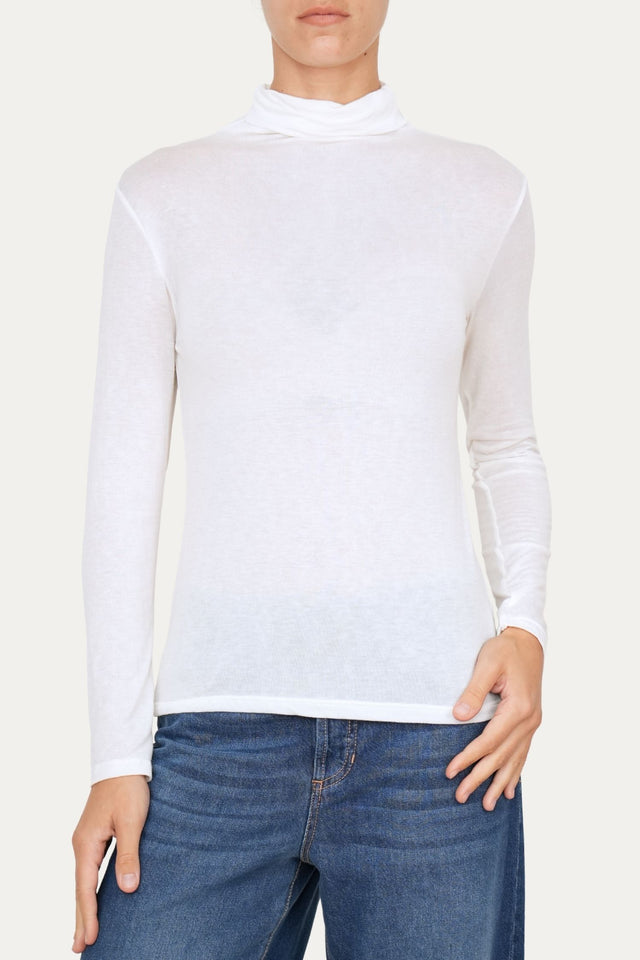 Maglia cachemirina dolcevita - Panna