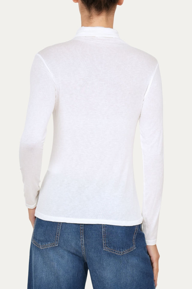 Maglia cachemirina dolcevita - Panna