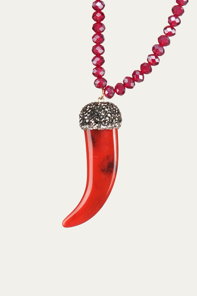 Collana cornetto - Rosso