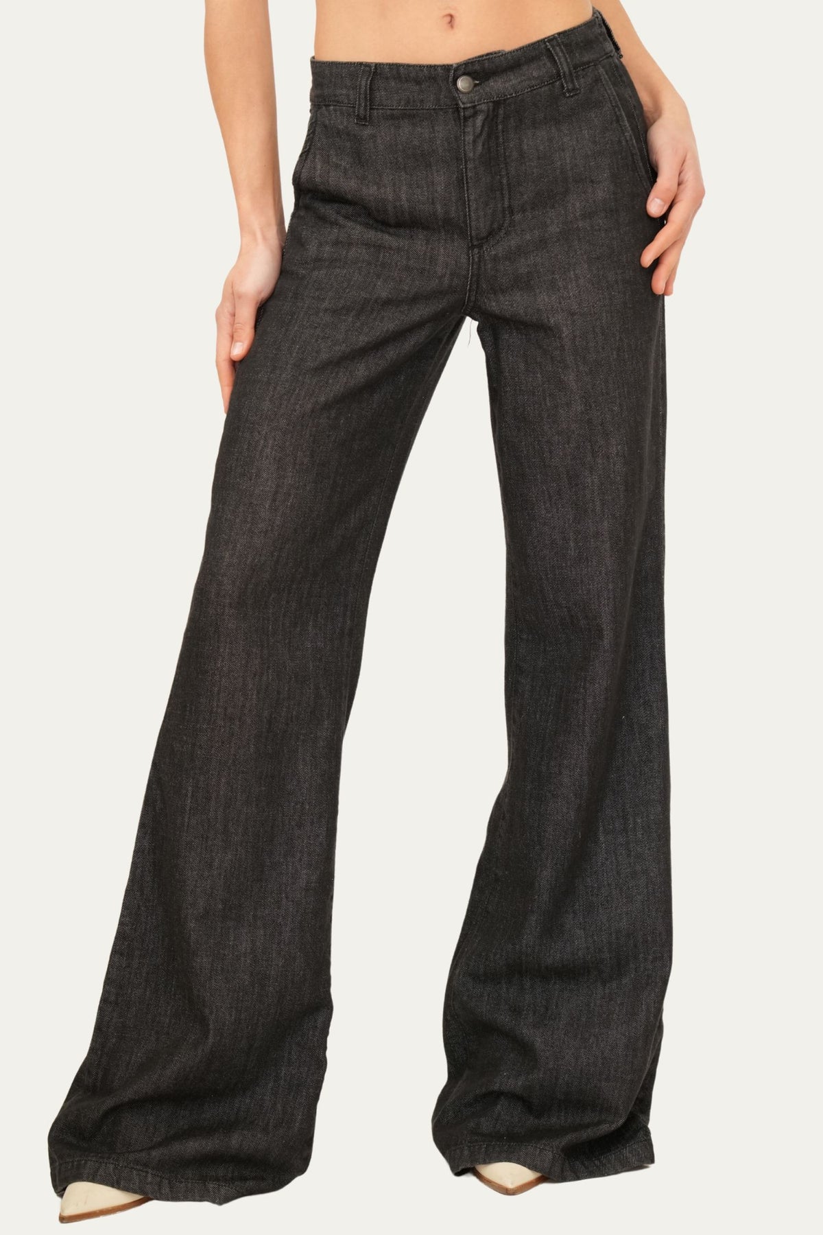 Jeans Lia tessuto slegato Light - Nero