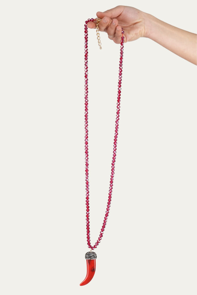 Collana cornetto - Rosso