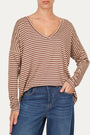 Maglia scollo a V Comfy - Moka