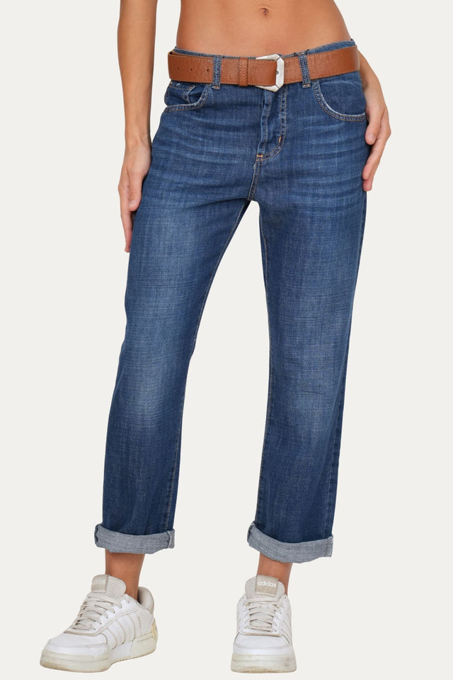 Jeans boyfriend SAMMY tessuto slegato Soft - Denim Blu