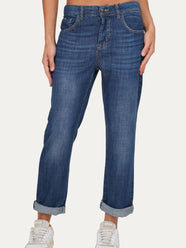 Jeans boyfriend SAMMY tessuto slegato Soft - Denim Blu
